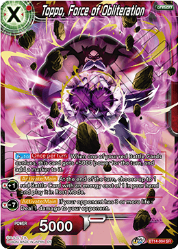 DBS Cross Spirits BT14-004 Toppo, Force of Obliteration SR