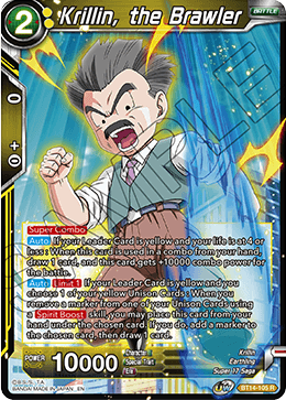 DBS Cross Spirits BT14-105 Krillin, the Brawler Foil