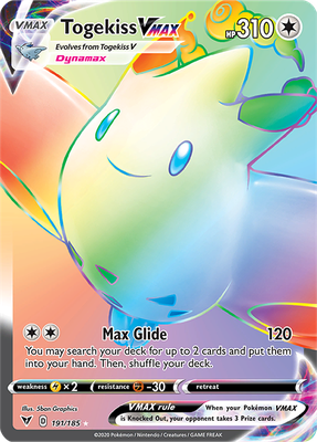 SWSH Vivid Voltage 191/185 Togekiss VMAX Rainbow Rare