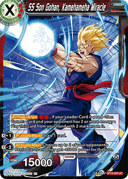 DBS Saiyan Showdown BT15-003 SS Son Gohan, Kamehameha Miracle Foil