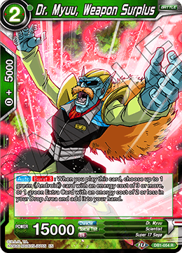 DBS Draft Box 4: Dragon Brawl DB1-054 Dr. Myuu, Weapon Surplus Foil