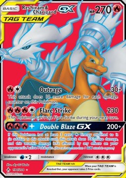 SM Unbroken Bonds 194/214 Reshiram & Charizard GX (Tag Team)