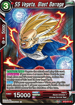 DBS Universal Onslaught BT9-011 SS Vegeta, Blast Barrage Foil