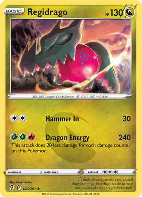 SWSH Evolving Skies 124/203 Regidrago Holo Rare
