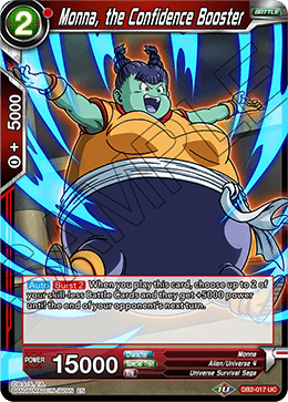 DBS Draft Box 5: Divine Multiverse DB2-017 Monna, the Confidence Booster Foil