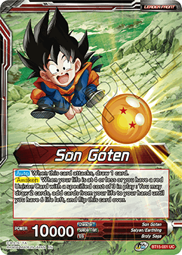 DBS Saiyan Showdown BT15-001 Son Goten (Leader)