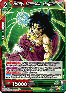 DBS Assault of the Saiyans BT7-117 Broly, Demonic Origins Foil