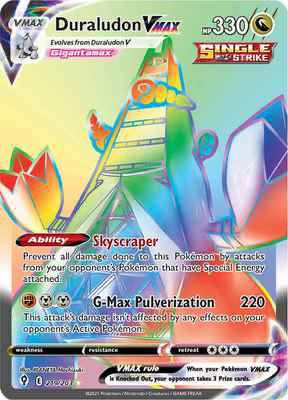SWSH Evolving Skies 219/203 Duraludon Vmax Rainbow Rare