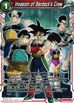 DBS Supreme Rivalry BT13-027 Invasion of Bardock's Crew Foil