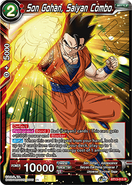 DBS Supreme Rivalry BT13-015 Son Gohan, Saiyan Combo Foil