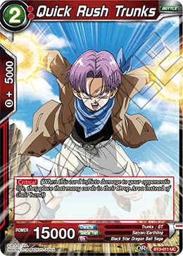 DBS Cross Worlds BT3-011 Quick Rush Trunks Foil