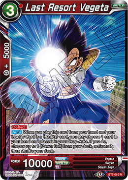 DBS Assault of the Saiyans BT7-010 Last Resort Vegeta Foil