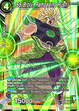 DBS Expansion Set 04: Unity of Saiyans EX04-02 SS Broly, Rampaging Rush Foil