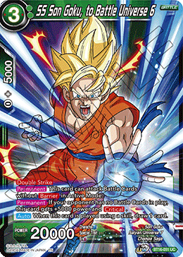 DBS Realm of the Gods BT16-051 SS Son Goku, to Battle Universe 6