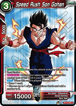 DBS Saiyan Showdown BT15-009 Speed Rush Son Gohan