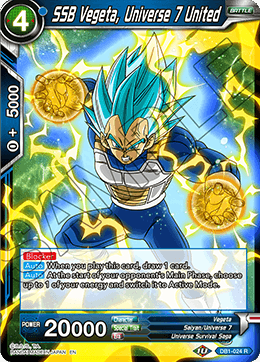 DBS Draft Box 4: Dragon Brawl DB1-024 SSB Vegeta, Universe 7 United Foil