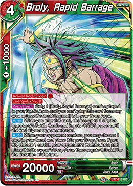 DBS Assault of the Saiyans BT7-116 Broly, Rapid Barrage