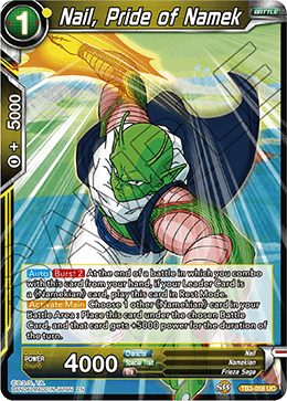 DBS Clash of Fates TB3-058 Nail, Pride of Namek Foil