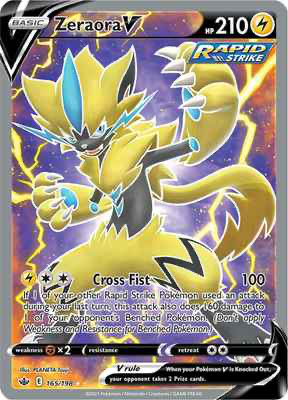 SWSH Chilling Reign 165/198 Zeraora V Full Art