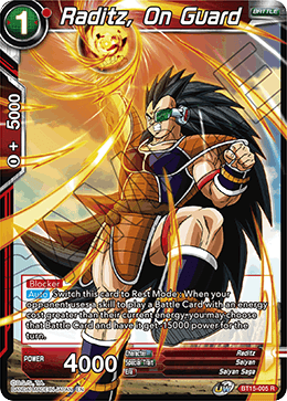 DBS Saiyan Showdown BT15-005 Raditz, On Guard