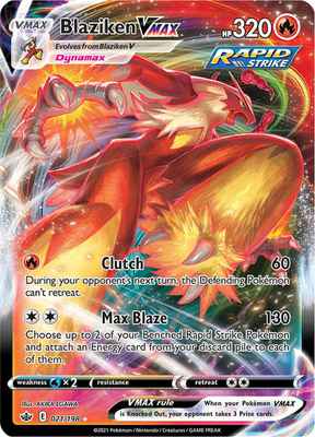 SWSH Chilling Reign 021/198 Blaziken Vmax