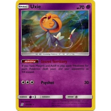 SM Unified Minds 083/236 Uxie Holo Rare