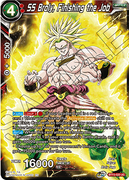 DBS Saiyan Showdown BT15-020 SS Broly, Finishing the Job Foil