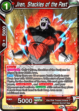 DBS Draft Box 4: Dragon Brawl DB1-015 Jiren, Shackles of the Past Foil