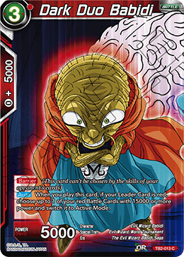 DBS World Martial Arts Tournament TB2-013 Dark Duo Babidi Foil