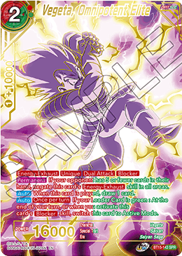 DBS Saiyan Showdown BT15-143 Vegeta, Omnipotent Elite SPR