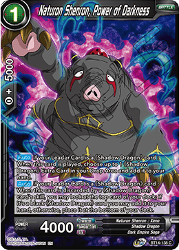 DBS Cross Spirits BT14-138 Naturon Shenron, Power of Darkness Foil