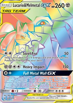 SM Unbroken Bonds 224/214 Lucario & Melmetal GX (Tag Team)