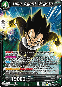 DBS UW01 Starter Saiyan Wonder SD14-003 Time Agent Vegeta Foil