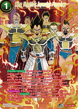 DBS Supreme Rivalry BT13-030 King Vegeta's Imposing Presence (SPR)