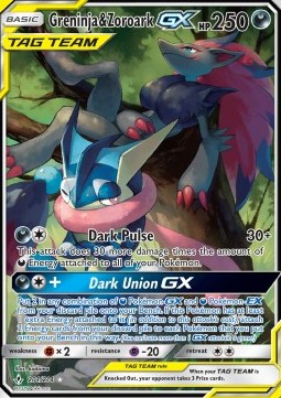 SM Unbroken Bonds 201/214 Greninja & Zoroark GX (Tag Team)