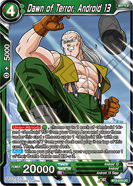 DBS Cross Worlds BT3-070 Dawn of Terror, Android 13