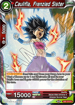DBS Draft Box 4: Dragon Brawl DB1-010 Caulifla, Frenzied Sister Foil