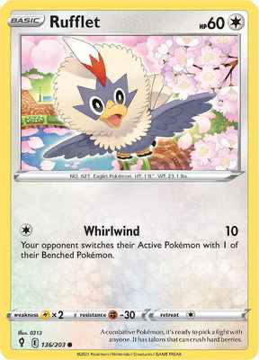 SWSH Evolving Skies 136/203 Rufflet
