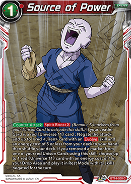 DBS Cross Spirits BT14-030 Source of Power