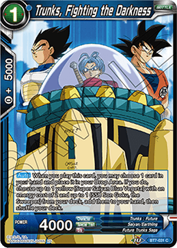 DBS Assault of the Saiyans BT7-031 Trunks, Fighting the Darkness Foil