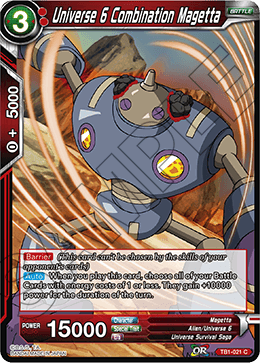 DBS The Tournament of Power TB1-021 Universe 6 Combination Magetta