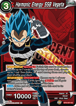 DBS Destroyer Kings BT6-007 Harmonic Energy SSB Vegeta (Magnificent Collection Alternate Art)