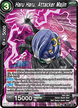 DBS Cross Worlds BT3-120 Haru Haru, Attacker Majin Foil