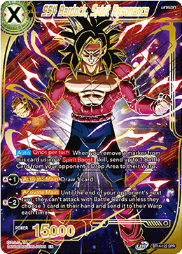DBS Cross Spirits BT14-122 SS4 Bardock, Spirit Resonance SPR