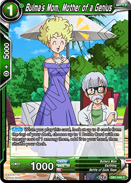 DBS Draft Box 4: Dragon Brawl DB1-046 Bulma's Mom, Mother of a Genius Foil
