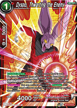 DBS Cross Spirits BT14-019 Dyspo, Thwarting the Enemy Foil