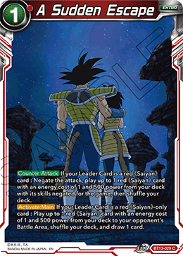 DBS Supreme Rivalry BT13-029 A Sudden Escape