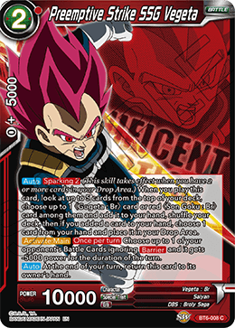 DBS Destroyer Kings BT6-008 Preemptive Strike SSG Vegeta (Magnificent Collection Alternate Art)