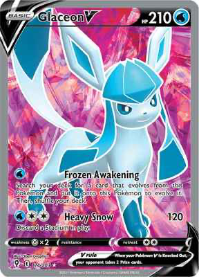 SWSH Evolving Skies 174/203 Glaceon V Full Art