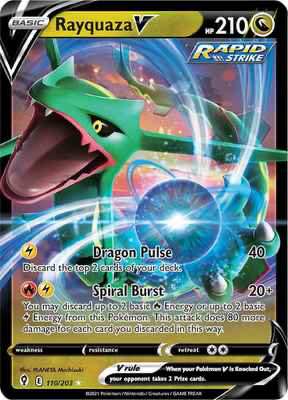 SWSH Evolving Skies 110/203 Rayquaza V
